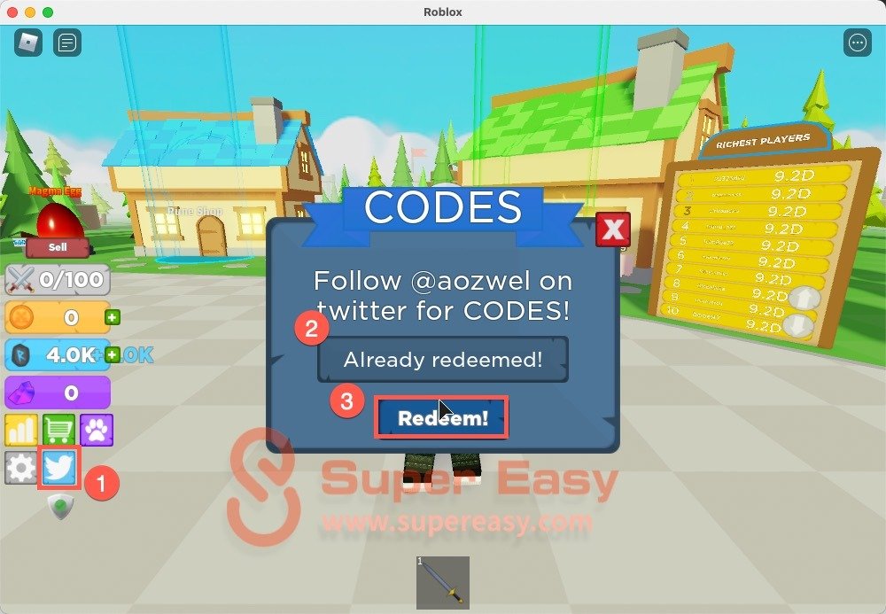 Redeem codes Boss Fighting Simulator
